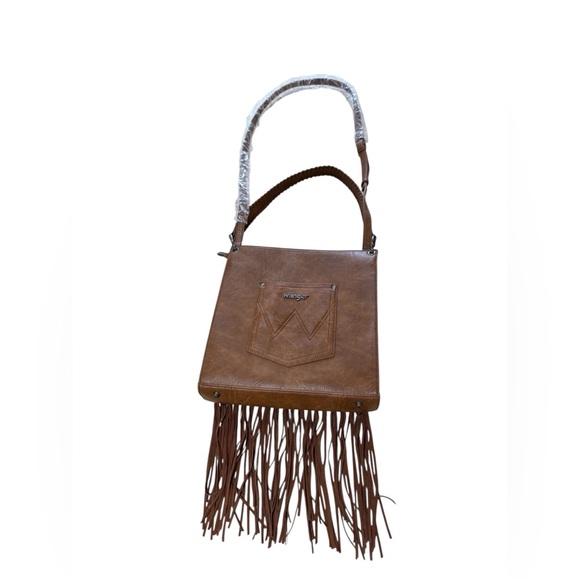 Wrangler Leather Brown Floral Crossbody Women Bag - Picture 3 of 7